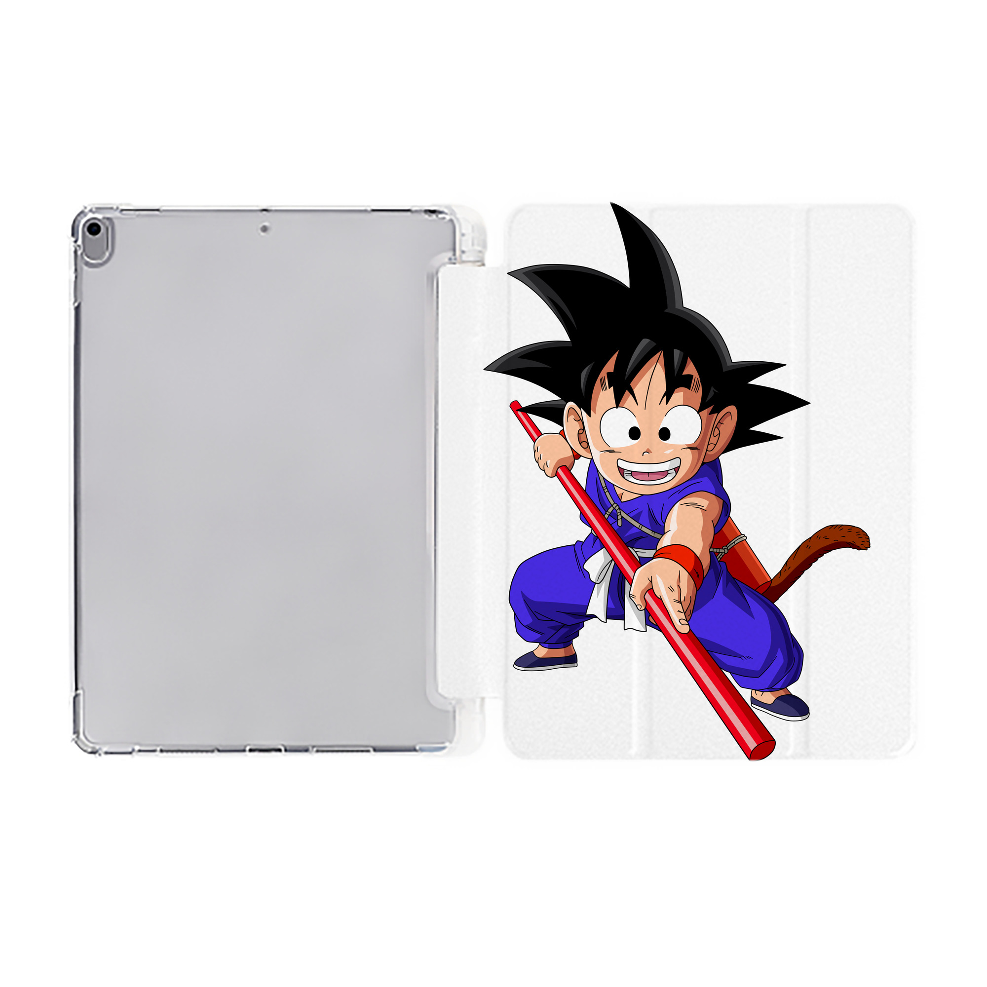 （画像用） ドラゴンボール 孫悟空（そん ごくう）Son Goku カカロット DRAGON BALL Kakarotto IPad ケース ペン収納付き 三つ折りスタンド PUレザー×シリコン 対応機種9.5/10.5/10.9インチ
